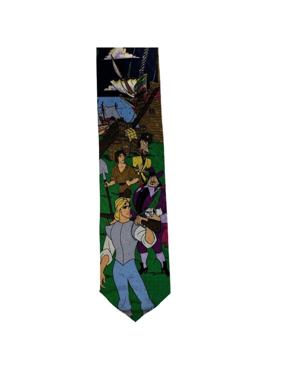 Vintage 1990's Disney Store Pocahontas John Smith Silk Tie Handmade Korea